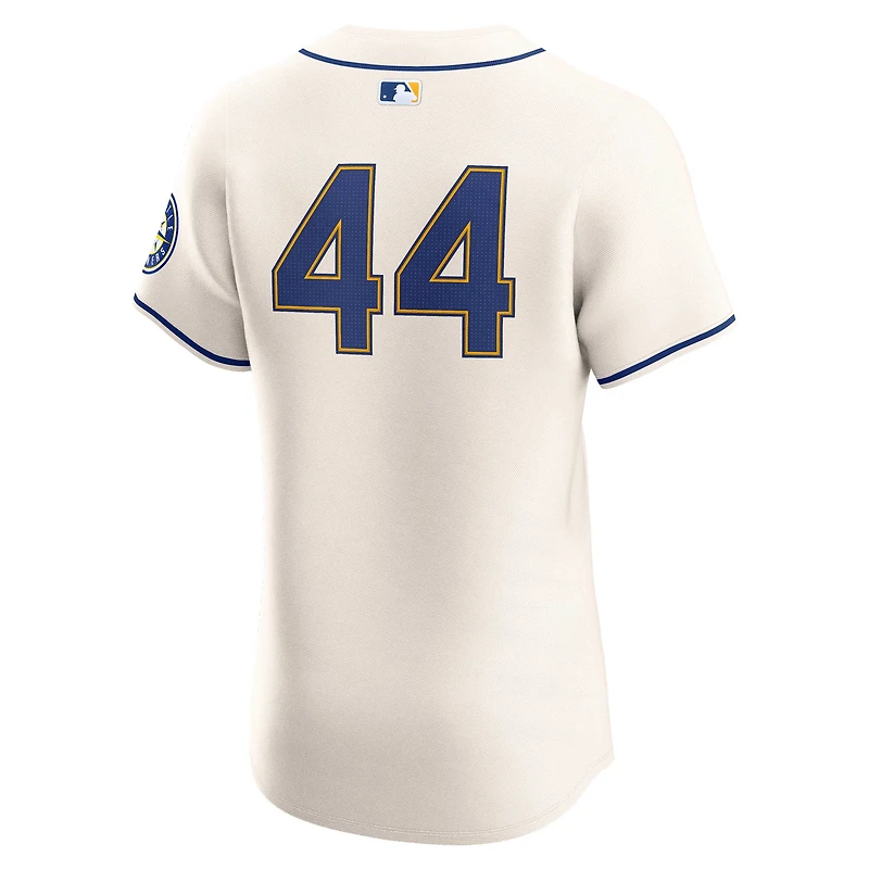 Men's Nike Julio Rodríguez Cream Seattle Mariners Alternate Elite Player Jersey