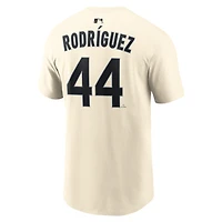 Men's Nike Julio Rodríguez Natural Seattle Mariners Name & Number T-Shirt