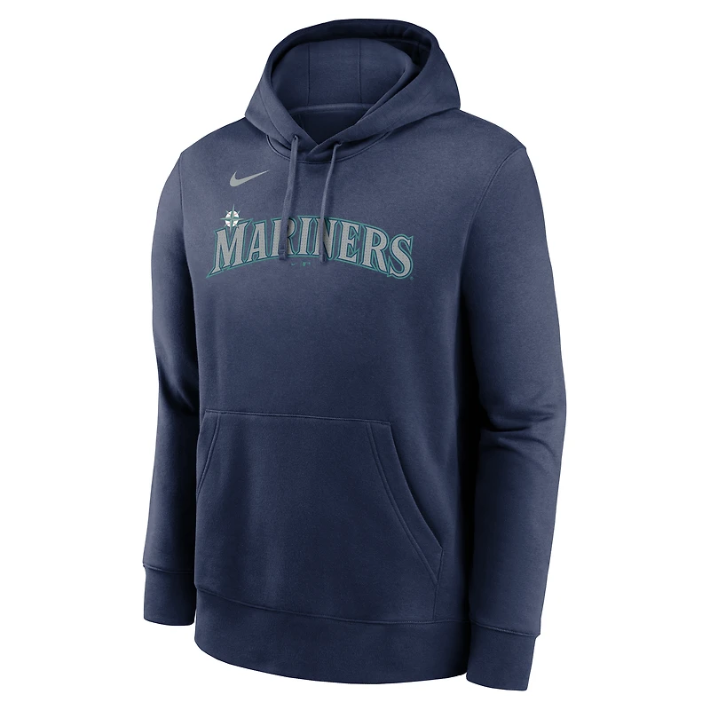Men's Nike Julio Rodríguez Navy Seattle Mariners Player Name & Number Club Fleece Pullover Hoodie