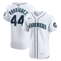 Maillot Nike Julio Rodríguez blanc domicile Elite des Seattle Mariners pour homme