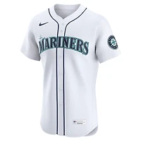 Maillot Nike Julio Rodríguez blanc domicile Elite des Seattle Mariners pour homme
