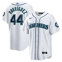 Maillot Nike Julio Rodríguez blanc pour homme, réplique domicile des Seattle Mariners