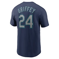 Men's Nike Ken Griffey Jr. Navy Seattle Mariners Fuse Name & Number T-Shirt