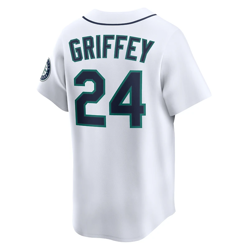 Men's Nike Ken Griffey Jr. White Seattle Mariners Throwback Cooperstown Collection Limited Jersey