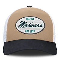 Men's Nike  Khaki/Navy Seattle Mariners Rise A-Frame Trucker Adjustable Hat