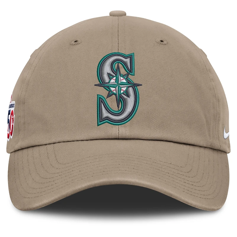 Men's Nike Khaki Seattle Mariners Celebrating America's 250th Club Adjustable Hat