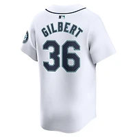 Maillot de joueur Nike Logan Gilbert pour hommes, blanc, Seattle Mariners Home Limited Player