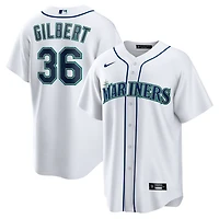 Maillot réplique à domicile des Mariners de Seattle blanc Logan Gilbert Nike pour homme