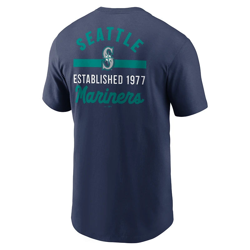 Men's Nike Navy Seattle Mariners 2-Hit T-Shirt