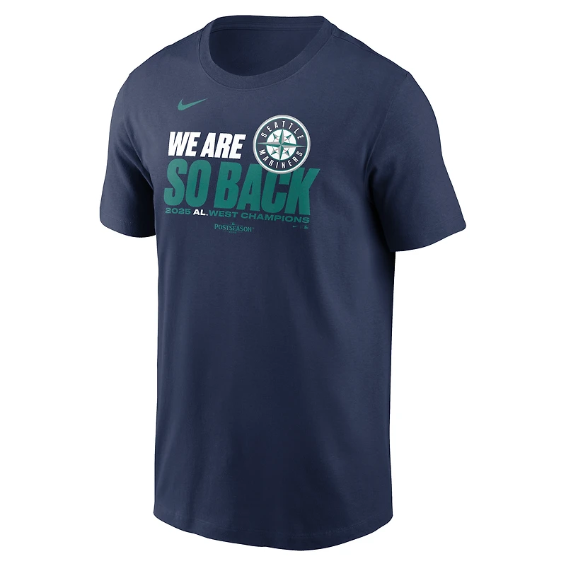 Men's Nike Navy Seattle Mariners 2025 AL West Division Champions T-Shirt