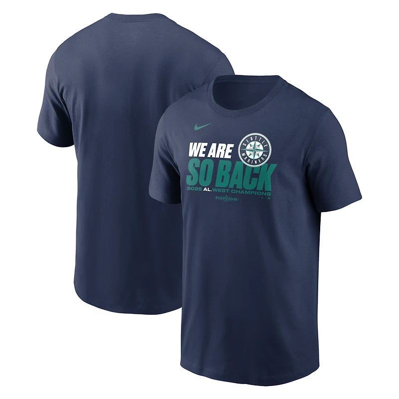 Men's Nike Navy Seattle Mariners 2025 AL West Division Champions T-Shirt