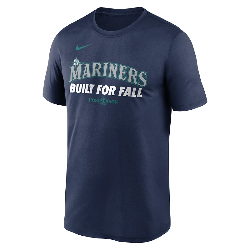 T-shirt Nike Legend Dri-FIT de la collection authentique des Mariners Seattle, bleu marine, édition 2025 séries éliminatoires MLB, pour homme