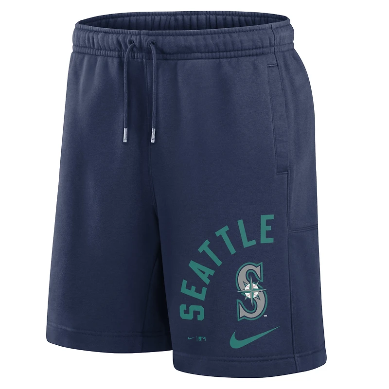 Short Nike bleu marine Seattle Mariners Arched Kicker en polaire pour homme