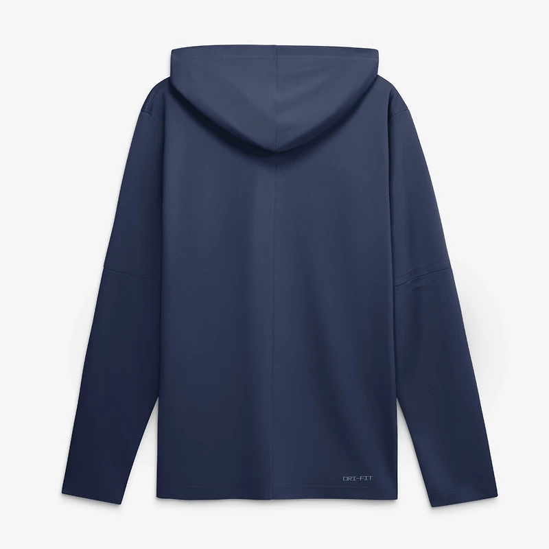 T-shirt à capuche manches longues Nike Seattle Mariners Authentic Collection Dri-FIT pour homme, bleu marine