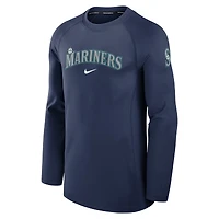 Men's Nike  Navy Seattle Mariners Authentic Collection Game Time Raglan Performance Long Sleeve T-Shirt