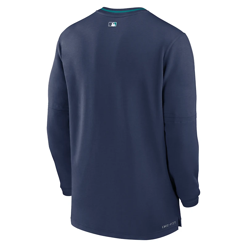 Men's Nike Navy Seattle Mariners Authentic Collection Performance Half-Zip Top