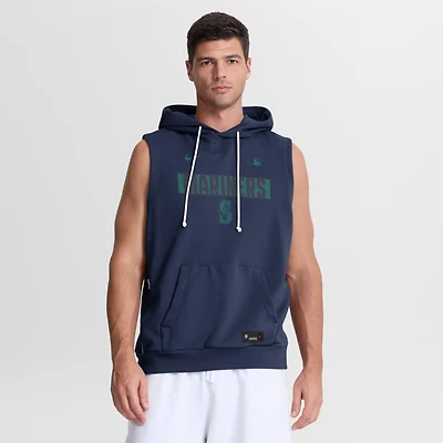 Sweat à capuche sans manches Nike Seattle Mariners Authentic Collection Standard Issue Dri-FIT pour homme, bleu marine
