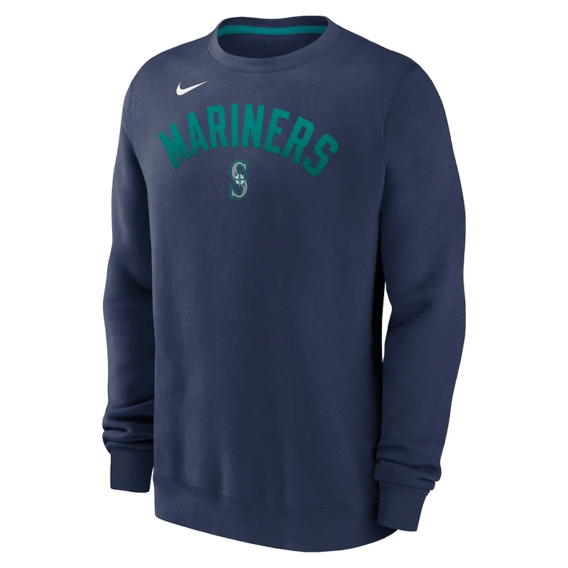 Sweat-shirt Nike bleu marine Seattle Mariners Classic Fleece Performance pour homme