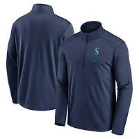 Men's Nike Navy Seattle Mariners Franchise Logo Pacer Performance Half-Zip Top