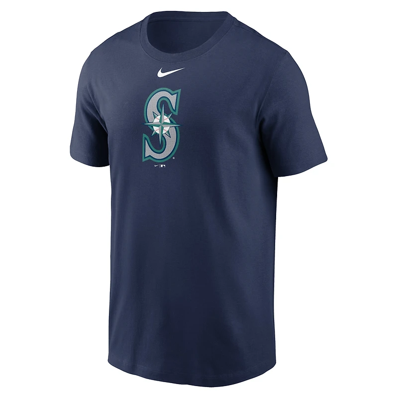 Men's Nike Navy Seattle Mariners Fuse Large Logo T-Shirt