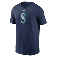 Men's Nike Navy Seattle Mariners Fuse Large Logo T-Shirt