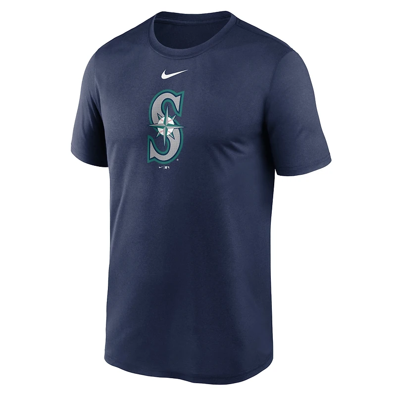 T-shirt Nike bleu marine Seattle Mariners Legend Fuse Dri-FIT pour homme avec grand logo