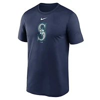 T-shirt Nike bleu marine Seattle Mariners Legend Fuse Dri-FIT pour homme avec grand logo