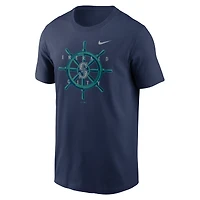 T-shirt de l'équipe locale Nike Seattle Mariners pour homme avec logo bleu marine