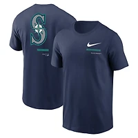 T-shirt à épaules dénudées Nike Seattle Mariners pour homme, bleu marine