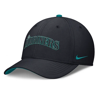 Casquette Nike Primetime Rise Dri-FIT Flex bleu marine Seattle Mariners pour homme