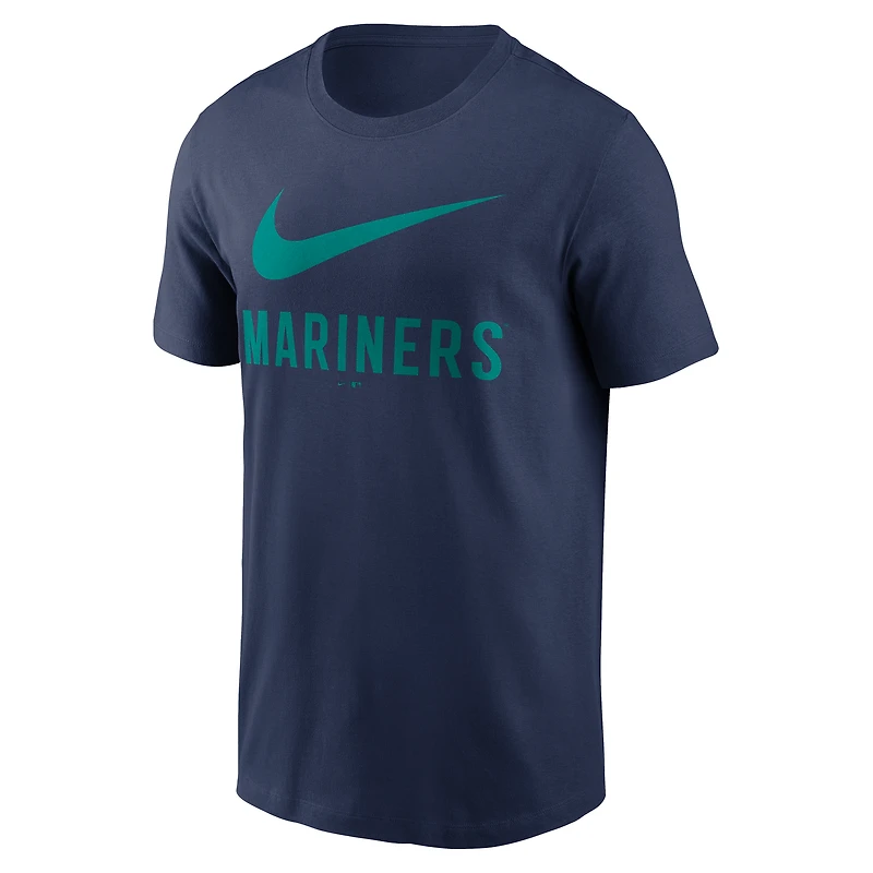 T-shirt Nike bleu marine avec logo Swoosh des Seattle Mariners pour homme