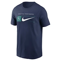 T-shirt Nike bleu marine Seattle Mariners Team Swoosh Lockup pour homme