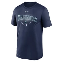 Men's Nike Navy Seattle Mariners Wordmark Outline Legend T-Shirt