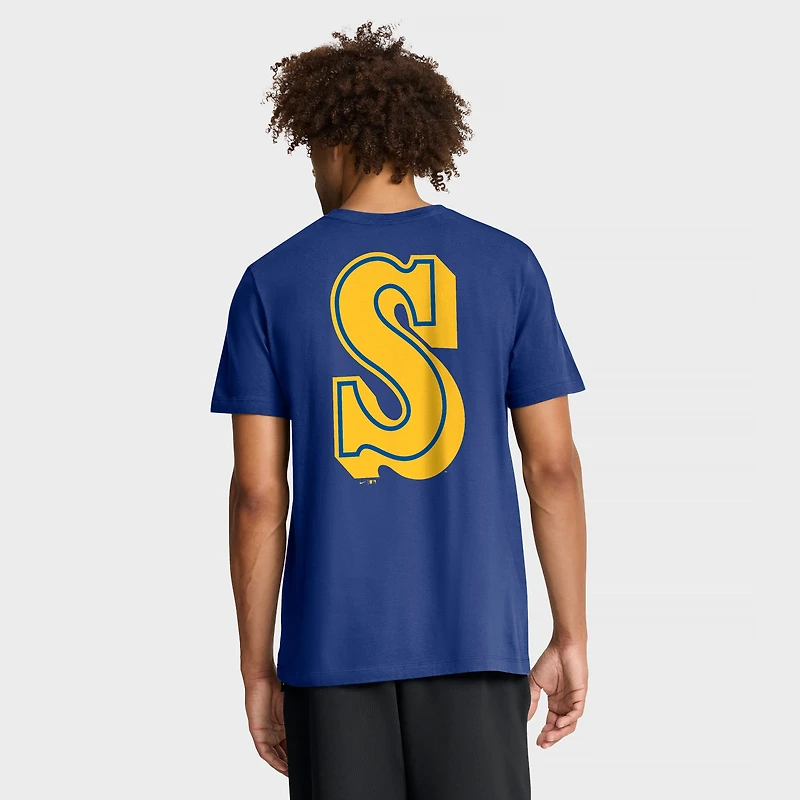 T-shirt Nike Royal Seattle Mariners pour homme, édition spéciale 50e saison