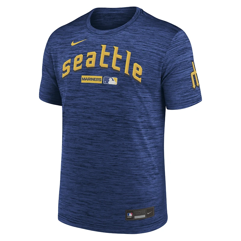 Men's Nike Royal Seattle Mariners Authentic Collection City Connect Velocity Dri-FIT T-Shirt