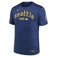 Men's Nike Royal Seattle Mariners Authentic Collection City Connect Velocity Dri-FIT T-Shirt