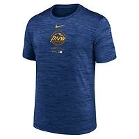 T-shirt Nike Royal Seattle Mariners Authentic Collection City Connect Velocity Performance pour homme