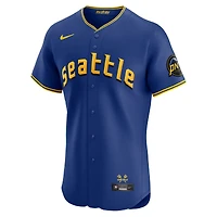 Men's Nike Royal Seattle Mariners City Connect  Elite Jersey