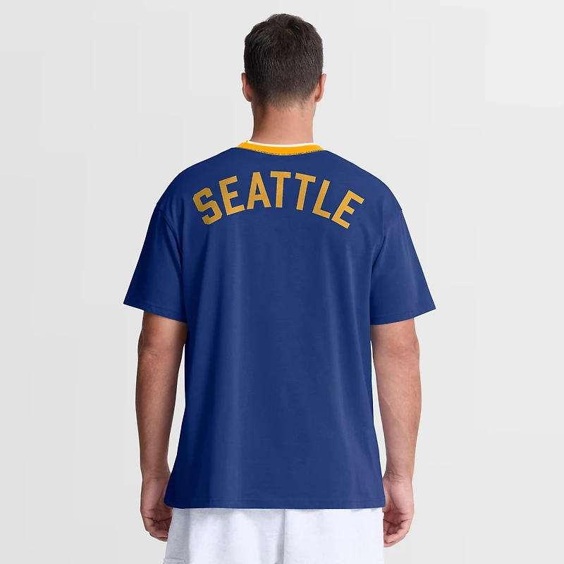 Men's Nike Royal Seattle Mariners Cooperstown Collection Ringer T-Shirt
