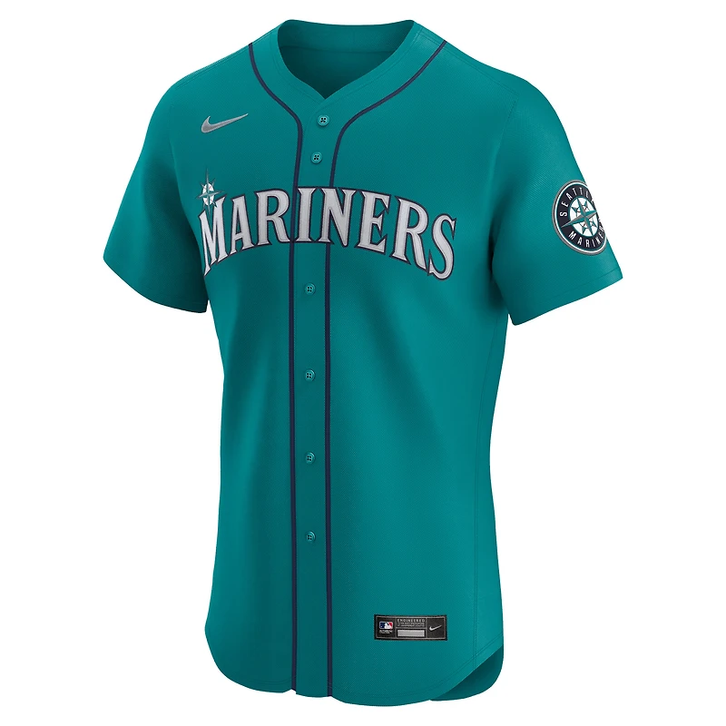 Maillot Nike bleu sarcelle Alternate Elite des Seattle Mariners pour homme