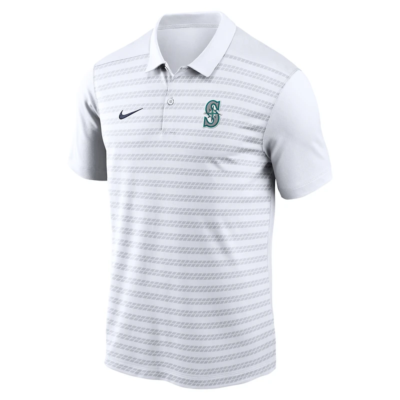 Polo Nike Victory Dri-FIT Authentic Collection pour homme, blanc, Seattle Mariners