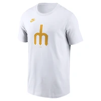 Men's Nike White Seattle Mariners Cooperstown Collection Logo T-Shirt