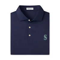 Polo de performance Peter Millar Hugo des Seattle Mariners, bleu marine, pour homme