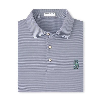 Men's Peter Millar Navy Seattle Mariners Jubilee Stripe Polo