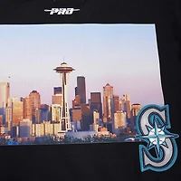 T-shirt noir Pro Standard pour hommes, paysage urbain des Mariners de Seattle
