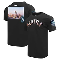 T-shirt noir Pro Standard pour hommes, paysage urbain des Mariners de Seattle