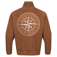Men's Pro Standard Brown Seattle Mariners Paint The City Twill Full-Zip Jacket
