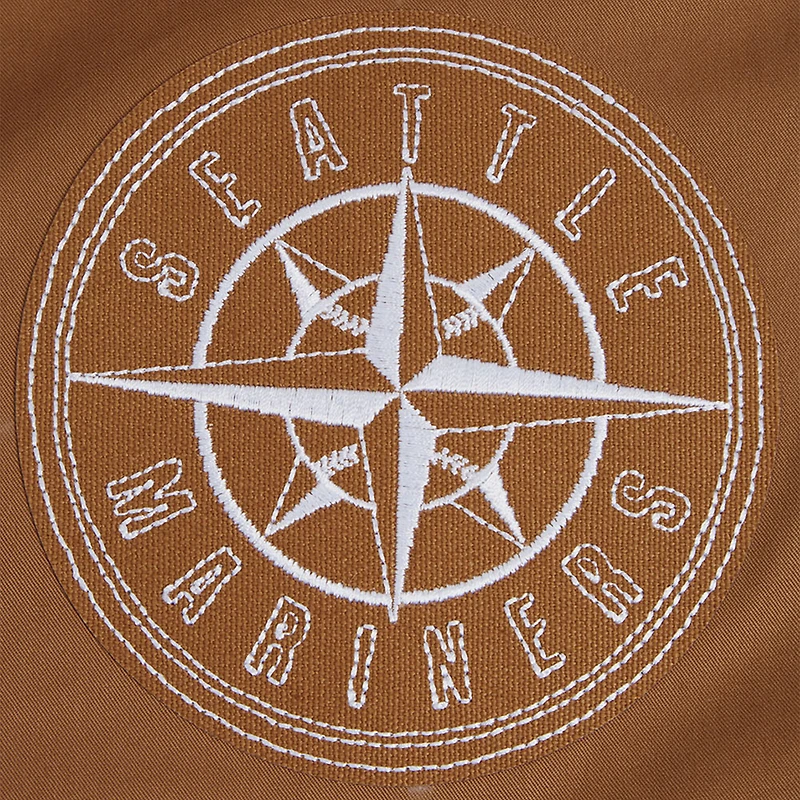Men's Pro Standard Brown Seattle Mariners Paint The City Twill Full-Zip Jacket