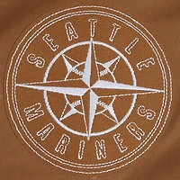 Men's Pro Standard Brown Seattle Mariners Paint The City Twill Full-Zip Jacket
