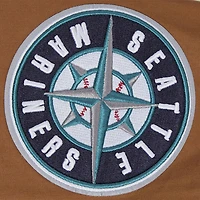Men's Pro Standard Brown Seattle Mariners Paint The City Twill Full-Zip Jacket